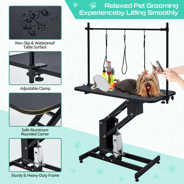Superficie antideslizante de la mesa de peluquería