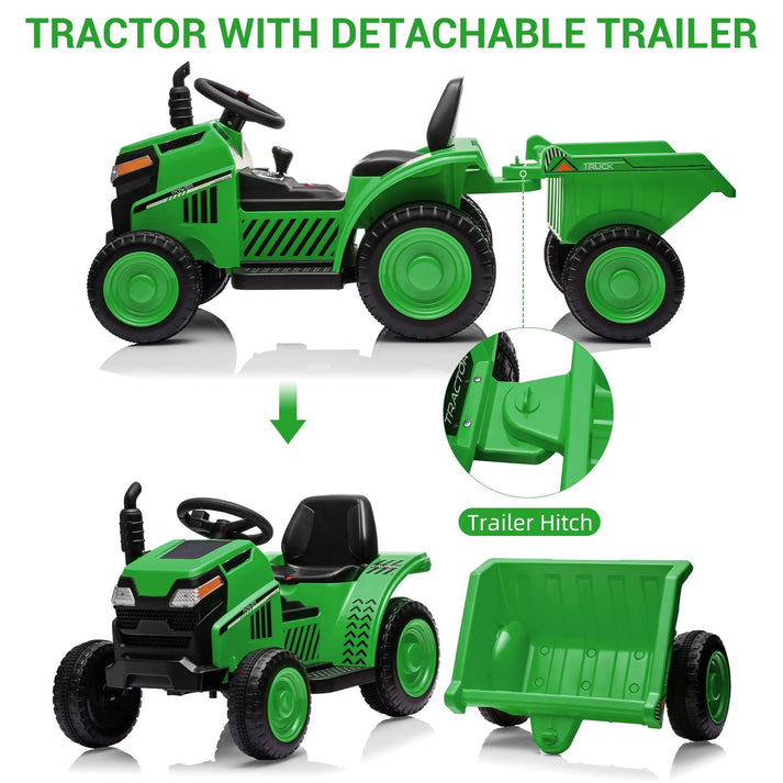 Tractor Eléctrico con Remolque 6V para Niños 1 Año Tractor Eléctrico con Remolque 6V para Niños 1 Año